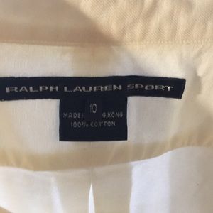 Ralph Lauren Sport Button Down. White